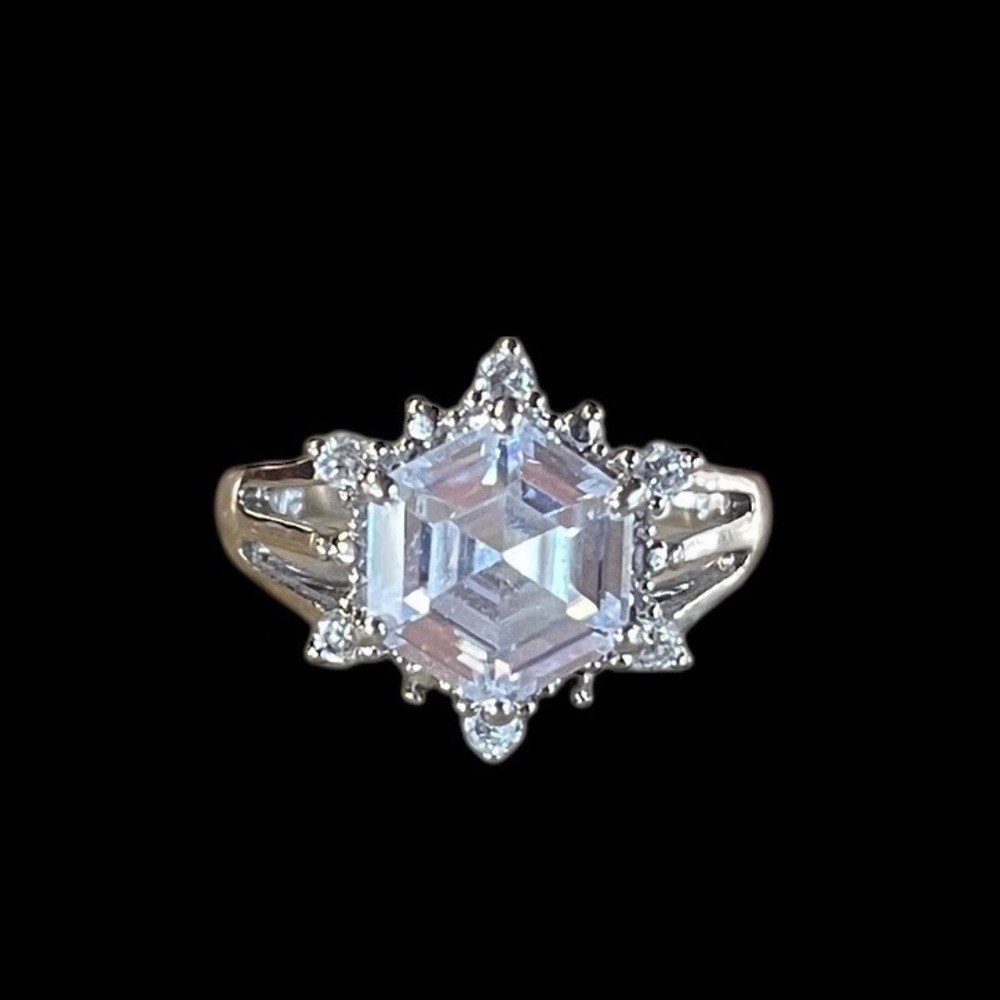 Engagement Statement Ring Asscher Square Step-Cut… - image 5